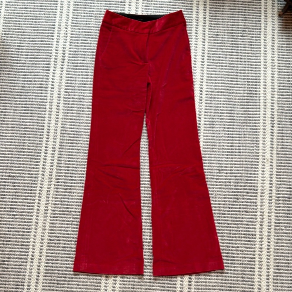 Smythe Red Velvet Flare Pants